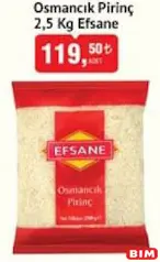 EFSANE OSMANCIK PİRİNÇ 2,5 KG